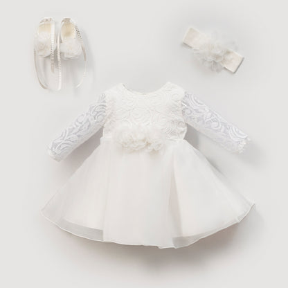 Festkleid Spitze Blumen