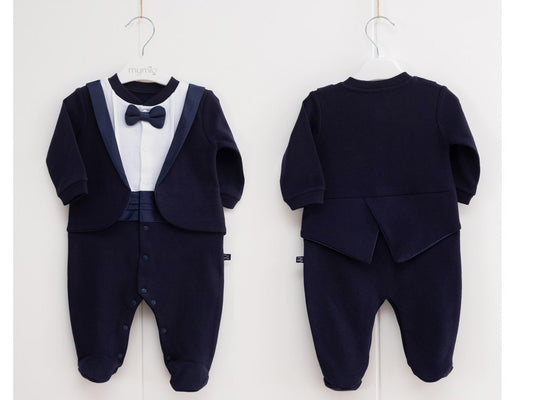Eleganter Babyjungen-Overall im Anzug-Look | 2 Farben erhältlich