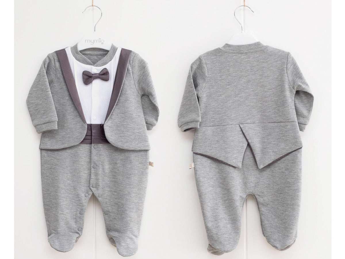 Eleganter Babyjungen-Overall im Anzug-Look | 2 Farben erhältlich