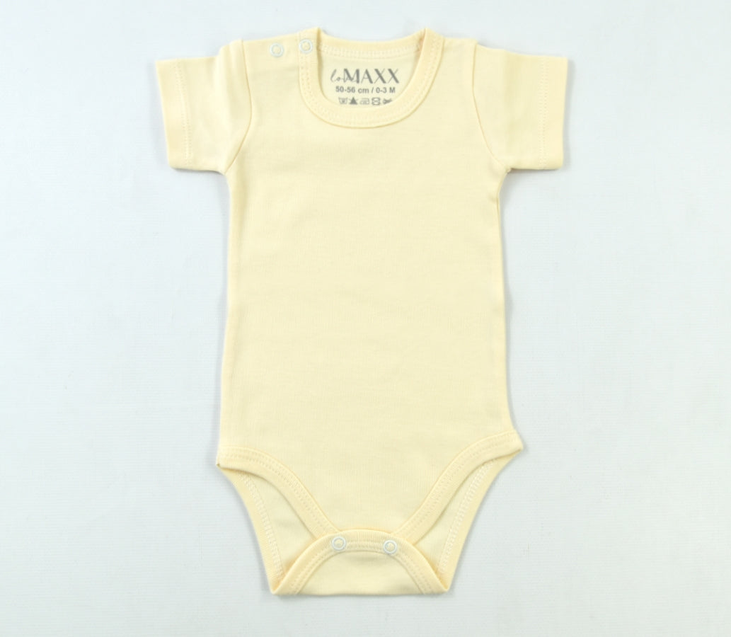 Kurzarm Baby Body Unisex – 4 Farben erhältlich | Weich & bequem