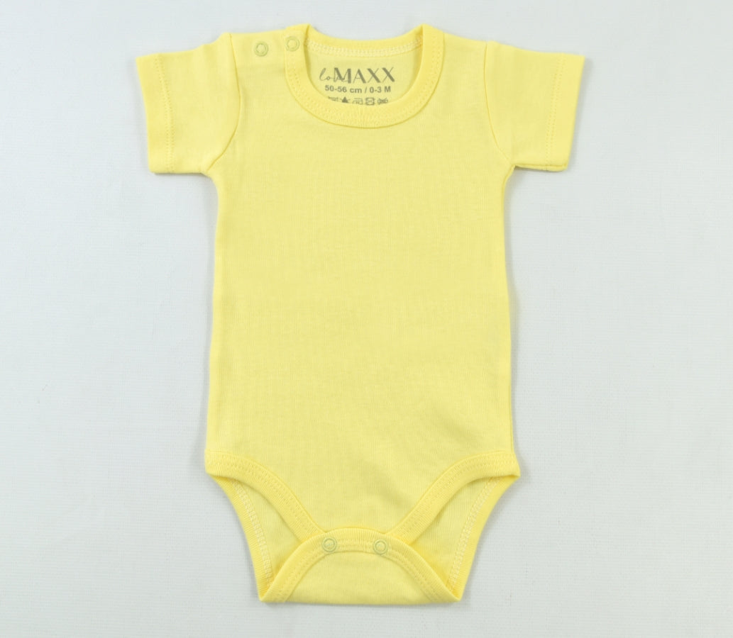 Kurzarm Baby Body Unisex – 4 Farben erhältlich | Weich & bequem