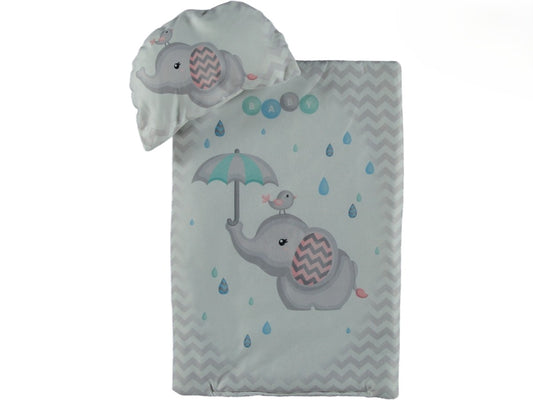 Wickelunterlage / Kinderwageneinlage mit Elefant-Motiv – weich & praktisch
