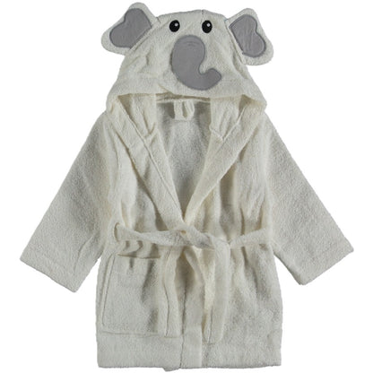 Kinder Bademantel mit Elefantenmotiv und Kapuze – Unisex