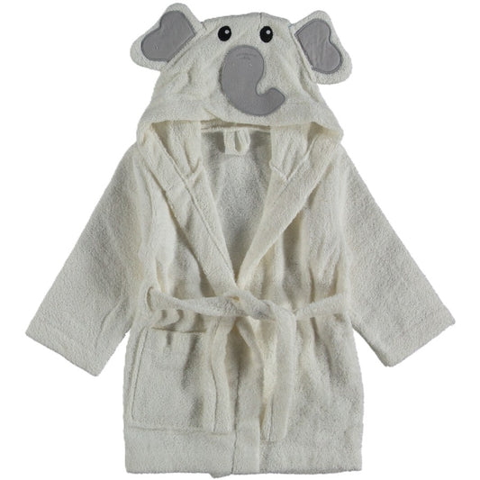 Kinder Bademantel mit Elefantenmotiv und Kapuze – Unisex