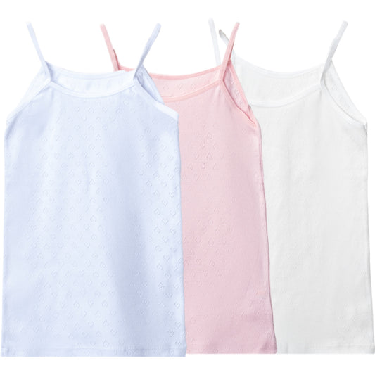 Mädchen Unterhemd – Creme, Weiß oder Rosa