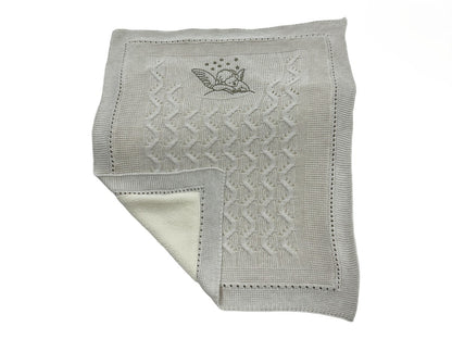 Kuschelige Strickdecke für Babys - gefüttert – 80x100 cm – 4 Farben