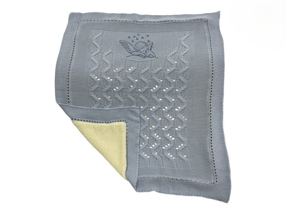 Kuschelige Strickdecke für Babys - gefüttert – 80x100 cm – 4 Farben