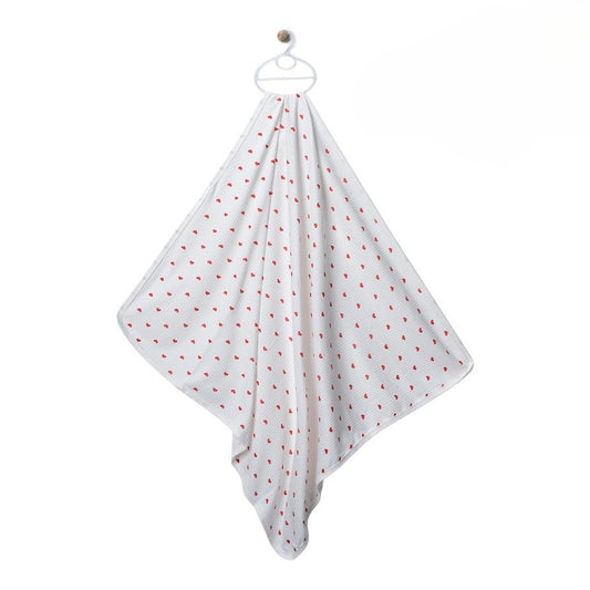 Babydecke mit Herz Muster 80x80 cm – 2-lagig aus 100% Baumwolle