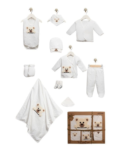 Erstlingsset Baumwolle Teddymotiv