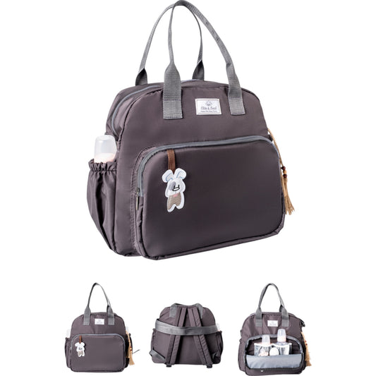 Mamatasche in Dunkelgrau – Praktische Wickeltasche für unterwegs