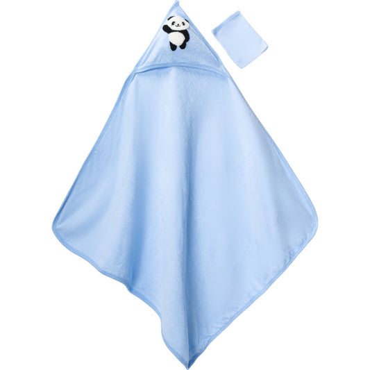 Kapuzen-Badetuch für Babys mit Panda – in Rosa oder Blau