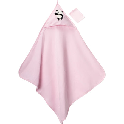 Kapuzen-Badetuch für Babys mit Panda – in Rosa oder Blau