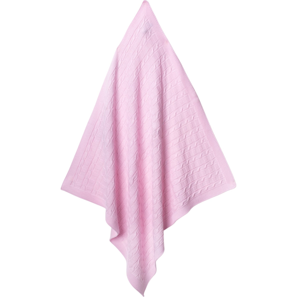 Weiche Baby-Strickdecke – in Hellblau & Rosa erhältlich