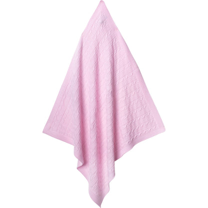 Weiche Baby-Strickdecke – in Hellblau & Rosa erhältlich