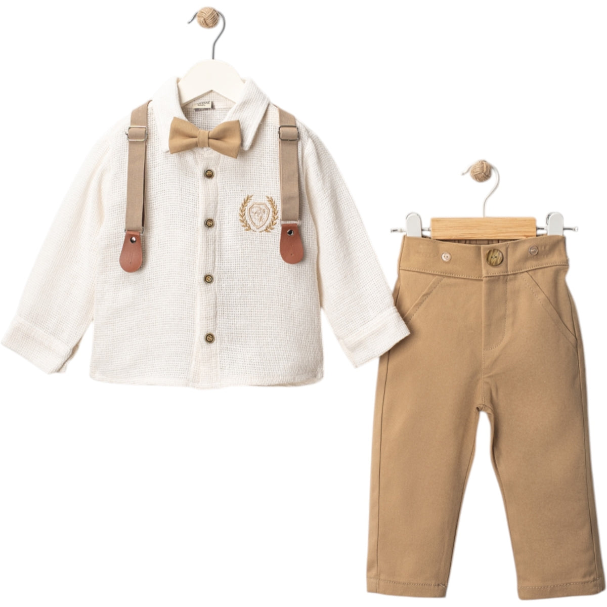 Jungen 4-teiliges Set – Hose, Hemd, Hosenträger & Fliege