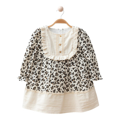 Baby Kleid langarm mit zarten Spitzen-Details