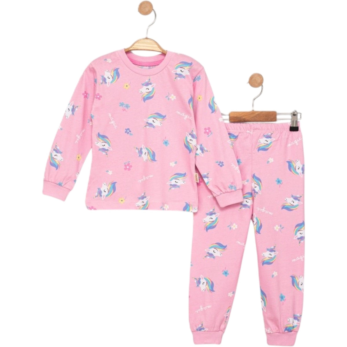 Kinder Schlafanzug 2-teilig – Rosa Einhorn-Set für Mädchen (1–4 Jahre)