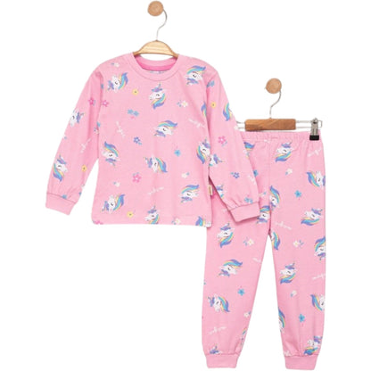 Kinder Schlafanzug 2-teilig – Rosa Einhorn-Set für Mädchen (1–4 Jahre)