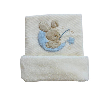 Kuschelige Babydecke „Bunny Moon“ – gefüttert & extra weich | Rosa oder Hellblau