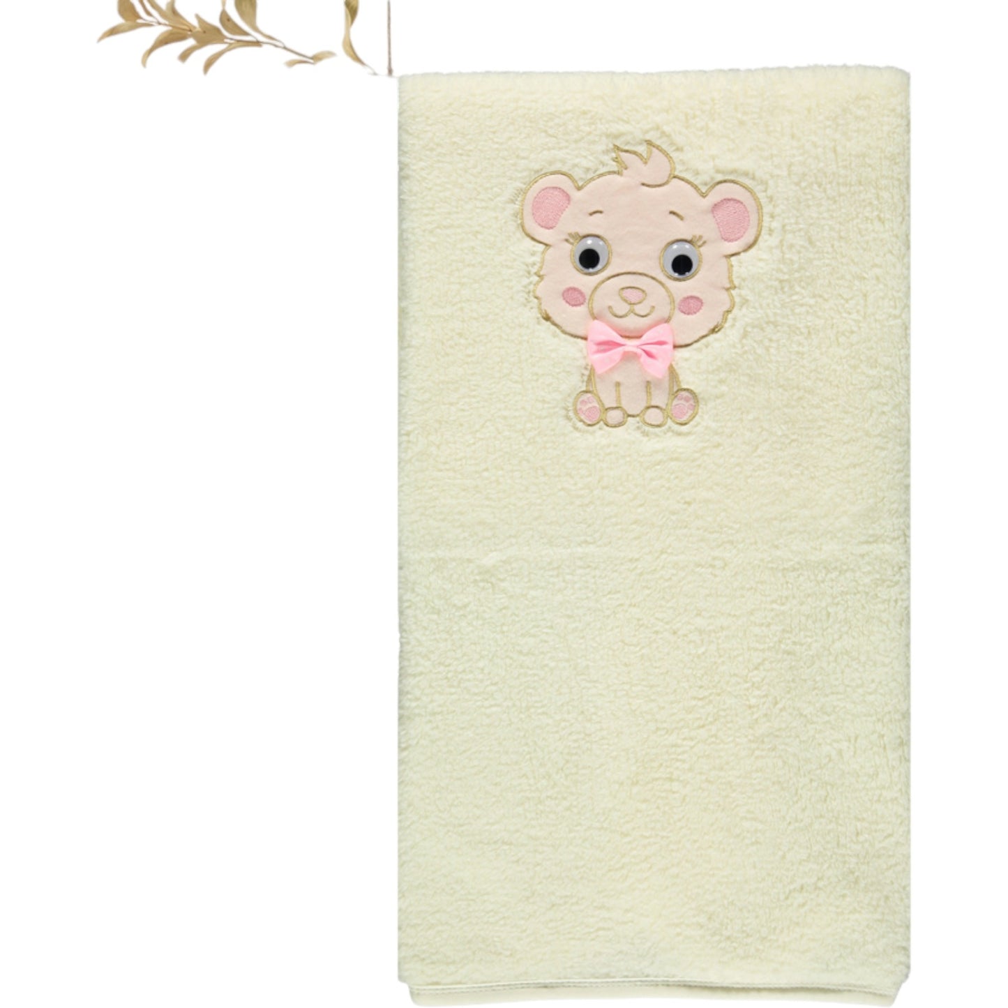 Weiche Wellsoft-Babydecke mit Bärenmotiv – für Jungen in Blau & für Mädchen in Creme/Rosa