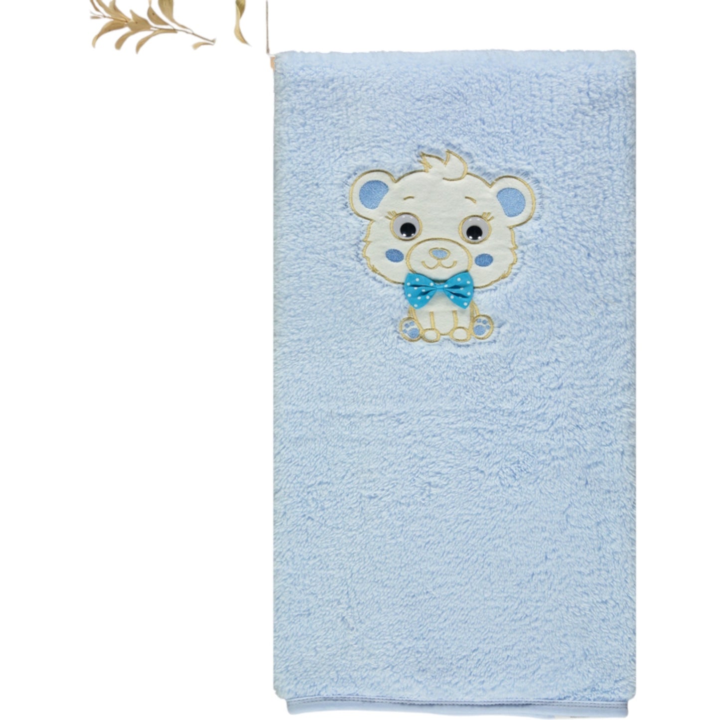 Weiche Wellsoft-Babydecke mit Bärenmotiv – für Jungen in Blau & für Mädchen in Creme/Rosa