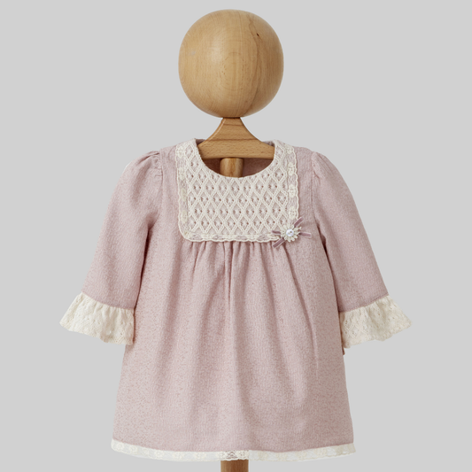 Festliches Kleid für Mädchen – Baby & Kleinkind, Rosa mit Spitze