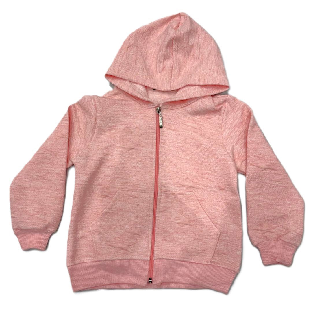 Rosafarbene Mädchen Weste mit Kapuze und Sternmuster