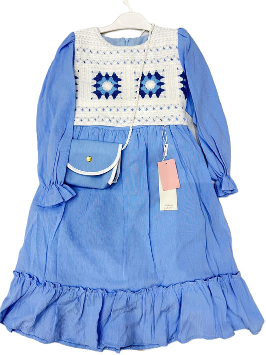 Mädchen Kleid mit passender Tasche – stilvoll & verspielt 👗👜✨