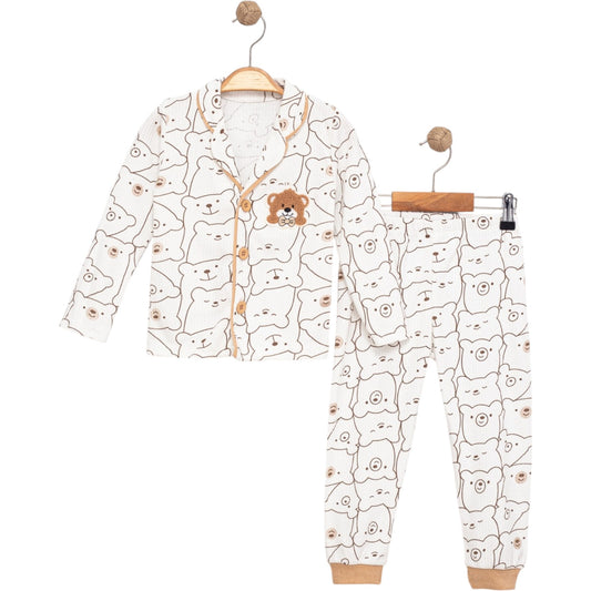Jungen Pyjama – süßes Bärenmotiv & kuschelig weich 🐻🌙