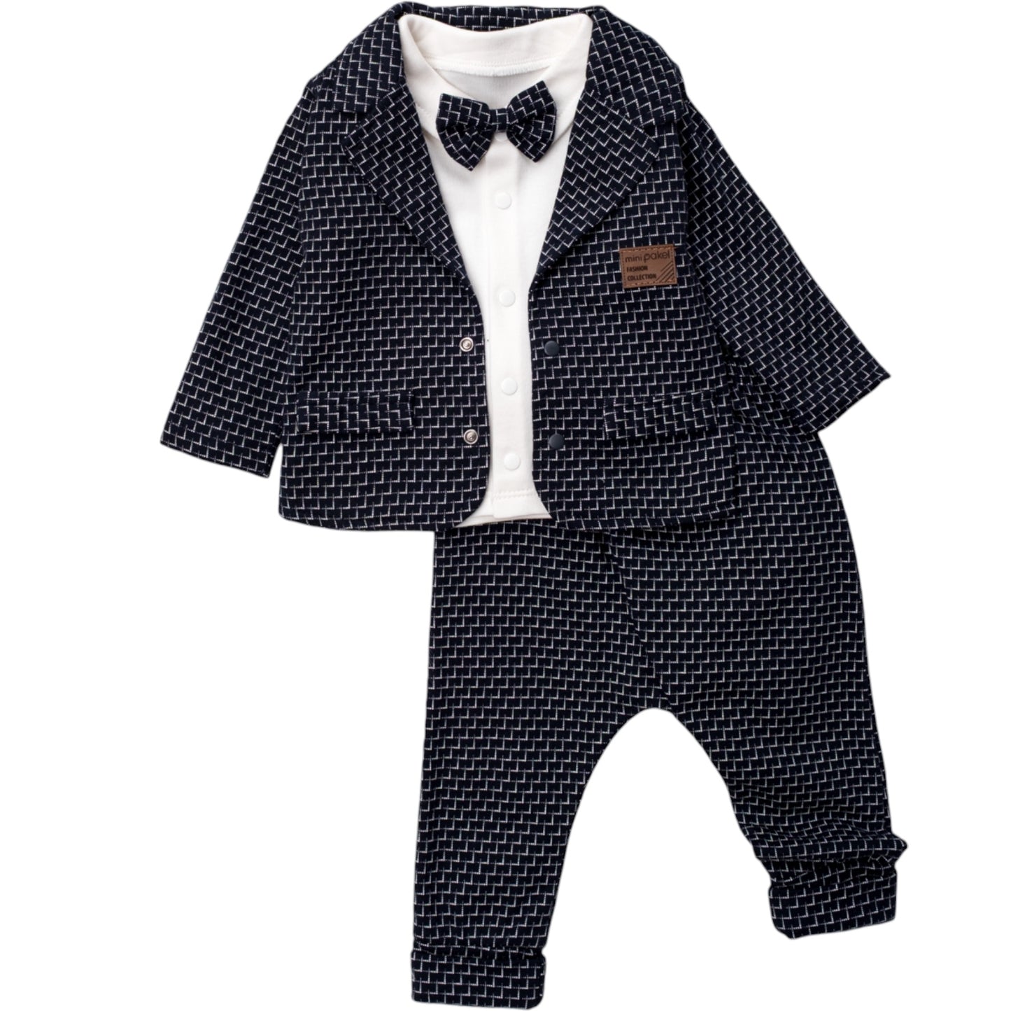 Babyjungen Anzug – elegantes 4-teiliges Outfit mit Fliege 👶🤵✨