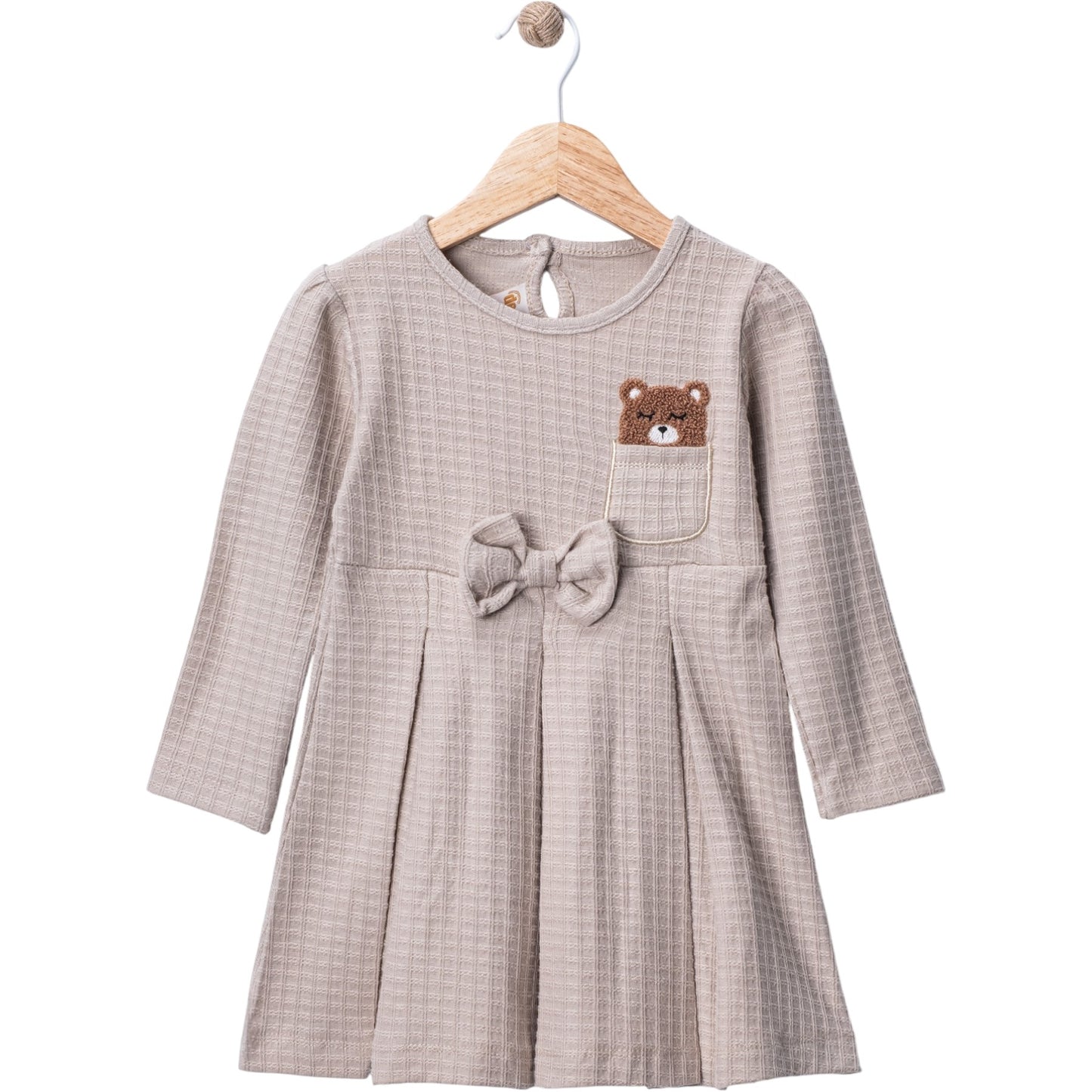 Mädchen Strickkleid „Kleiner Teddy“ – Gemütlich & Verspielt 👗🧸