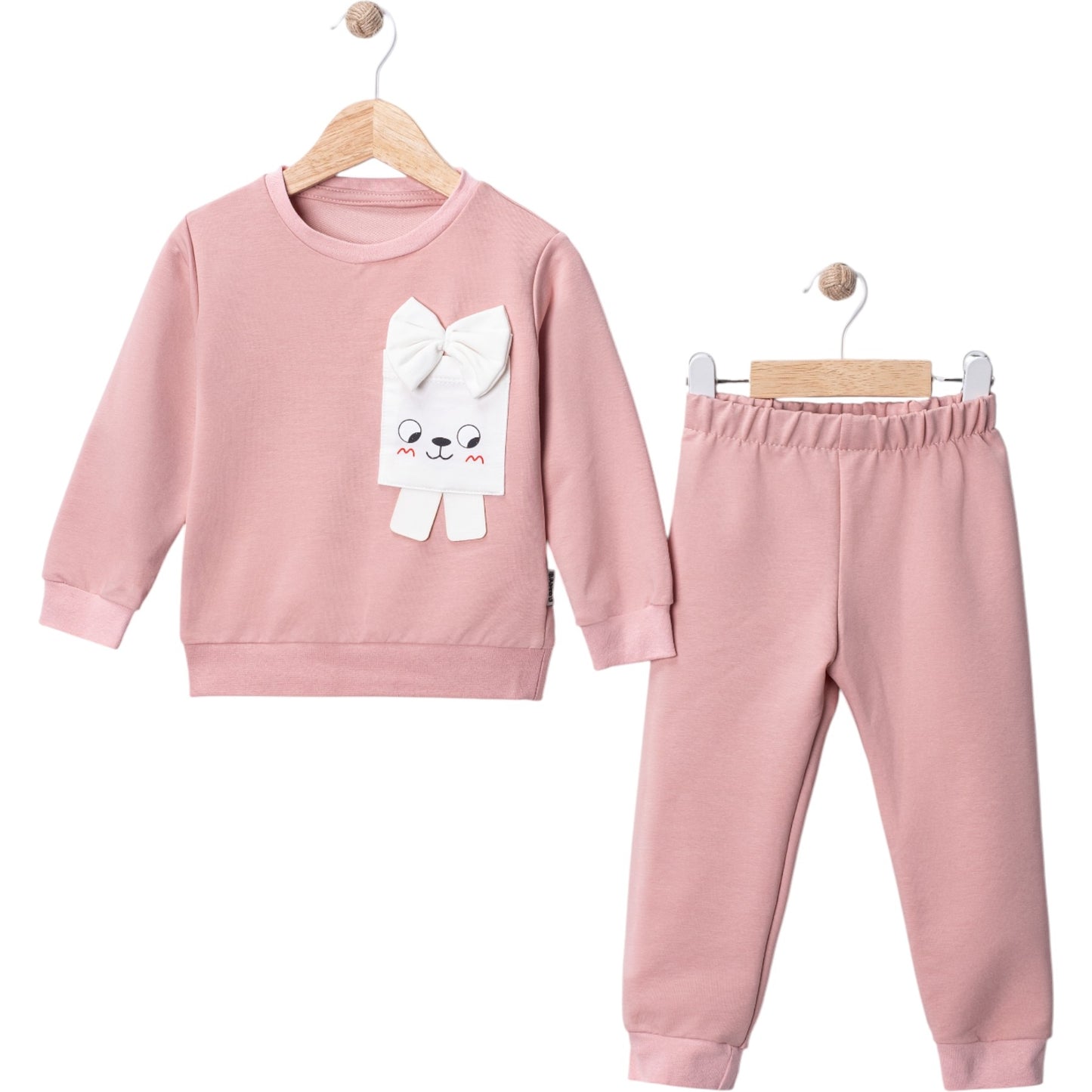 2-teiliges Mädchen Outfit – Sweatshirt & Hose aus 100% Baumwolle