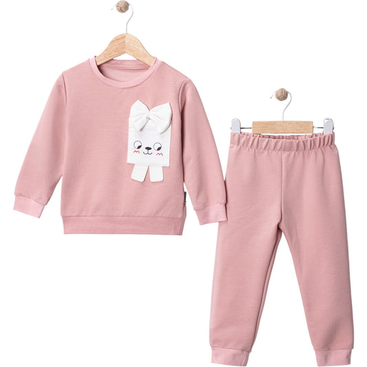 2-teiliges Mädchen Outfit – Sweatshirt & Hose aus 100% Baumwolle