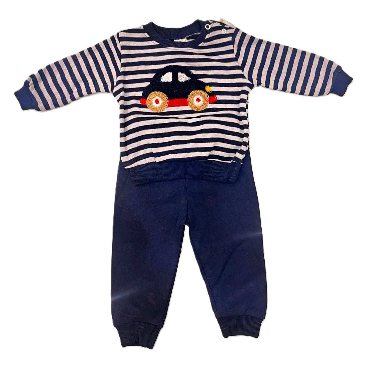 Zweiteiliges Outfit für Babyjungs – mit Auto-Motiv 🚗💙