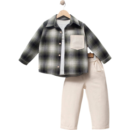 Jungen Set Karo Hemd