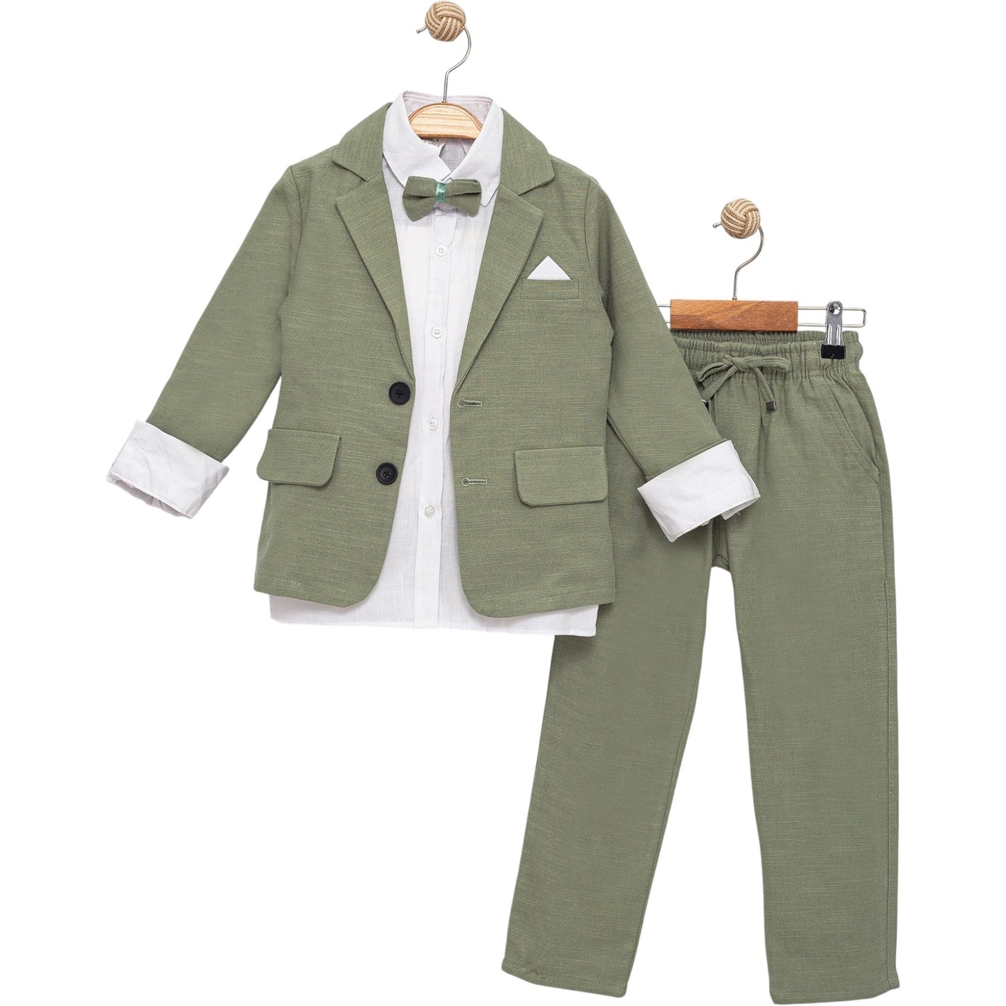 Jungen Anzug Set Grün