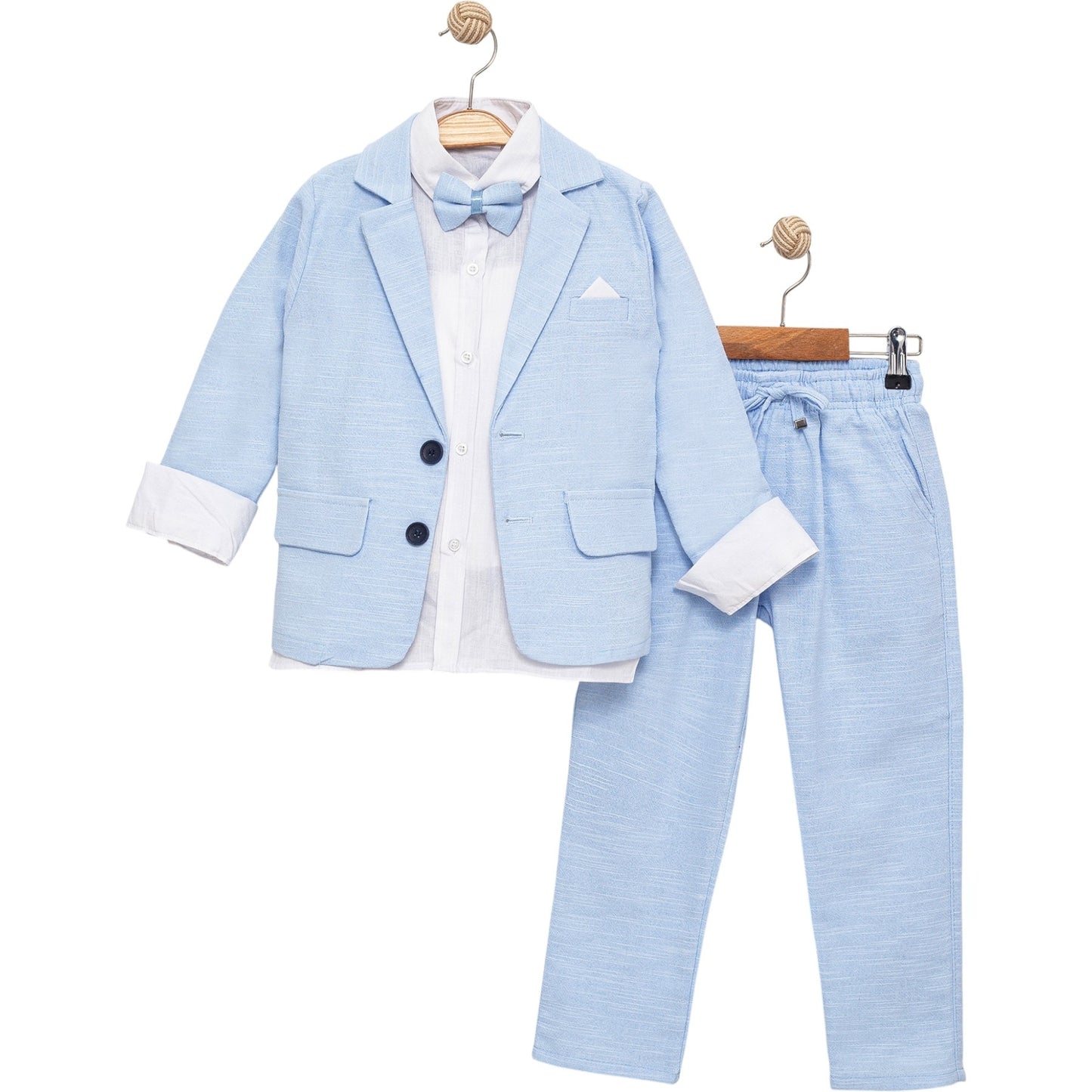 Jungen Anzug Baumwolle Hellblau