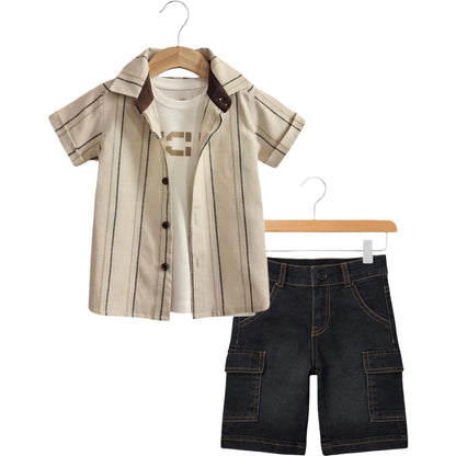 Outfit Set Streifen Jeans
