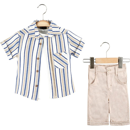 Set Hemd Streifen Hose