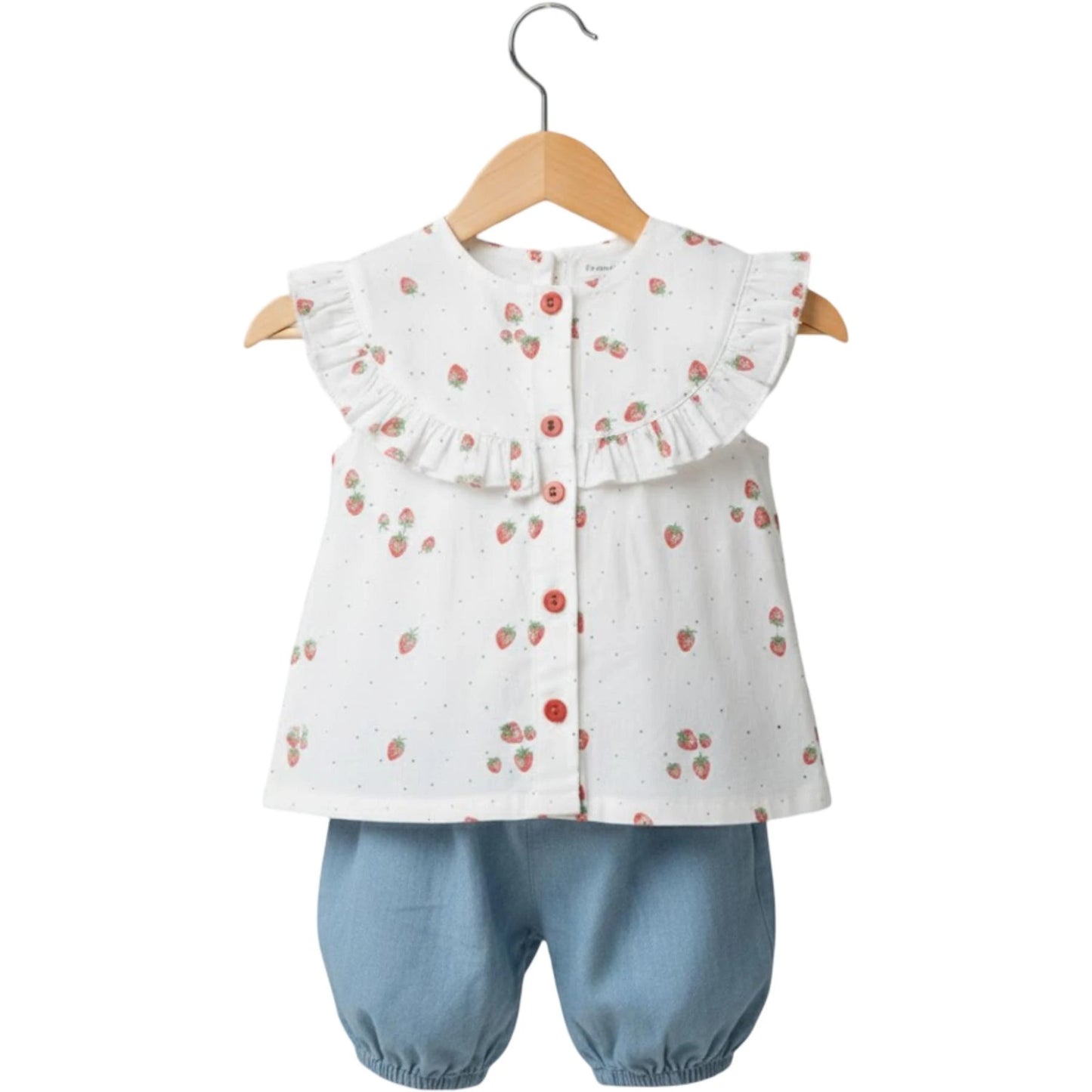 Set Baumwolle Erdbeeren