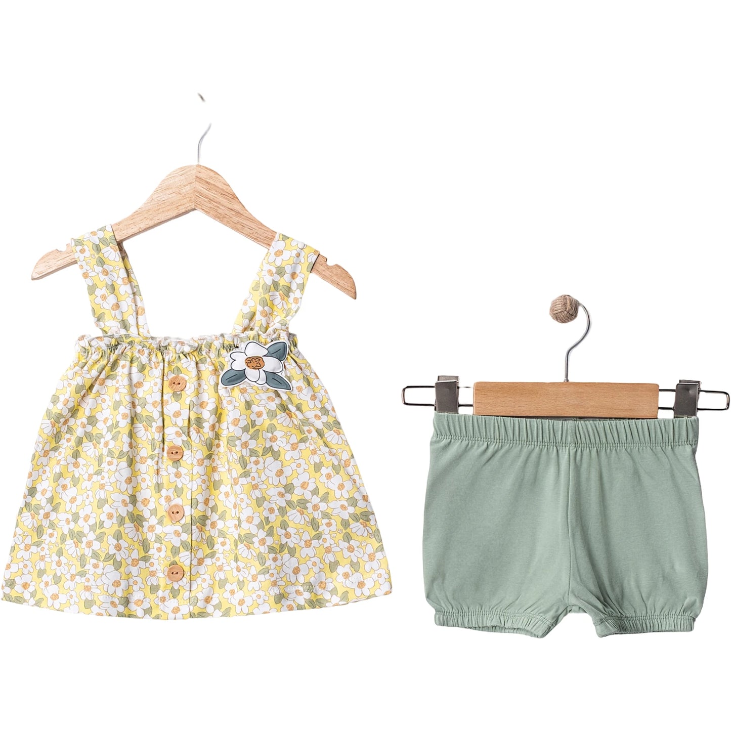 Baby Set Baumwolle Blumen