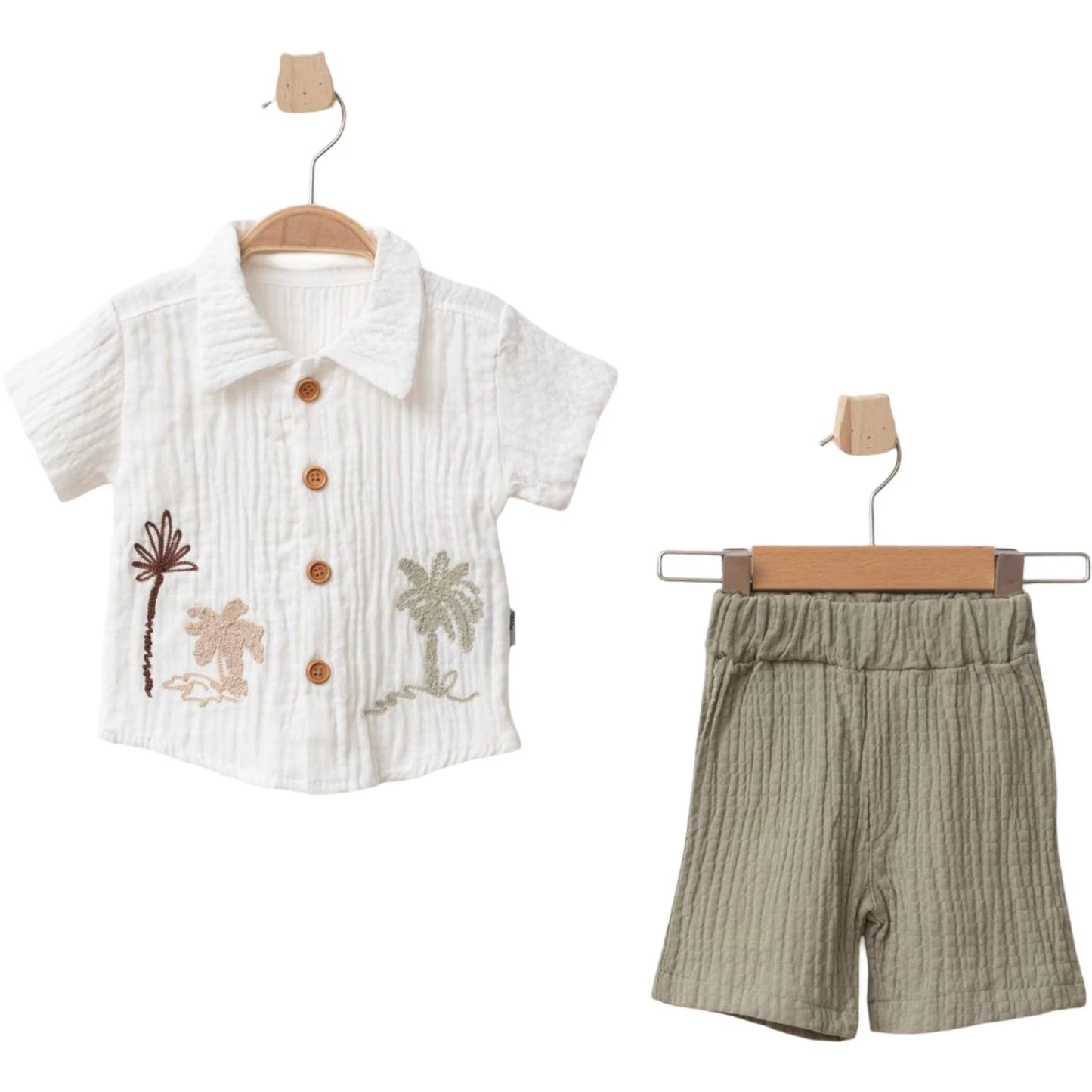 Babyset Musselin Palmen