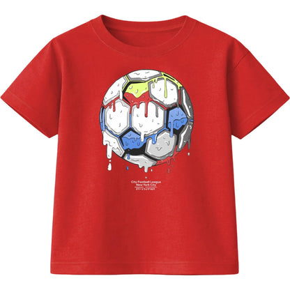 T-Shirt Jungen Fußballprint
