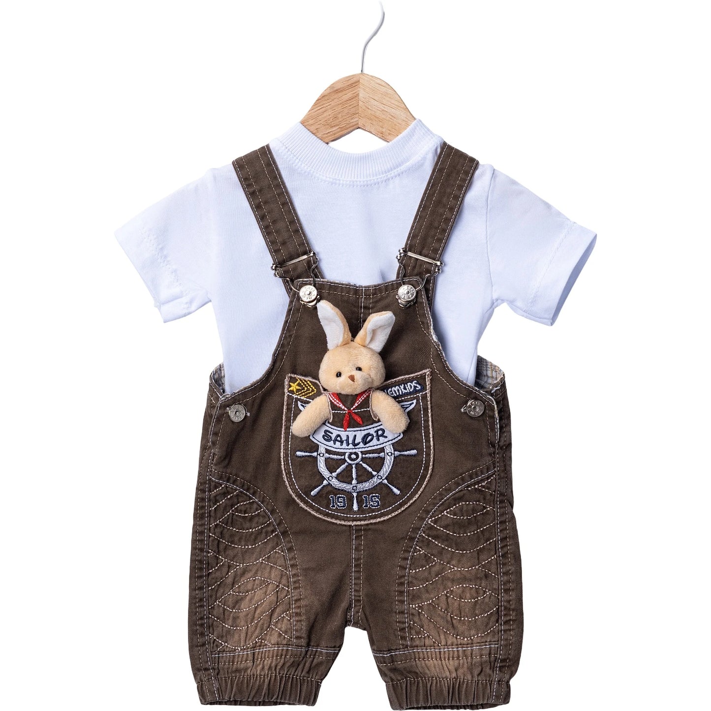 Baby Set Latzhose Hase