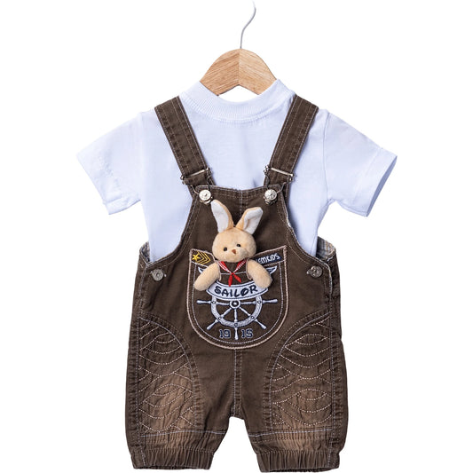 Baby Set Latzhose Hase