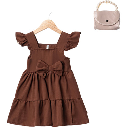 Mädchen Kleid Schleife