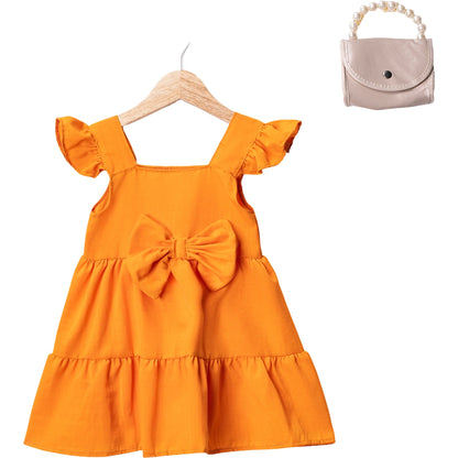Mädchen Kleid Schleife
