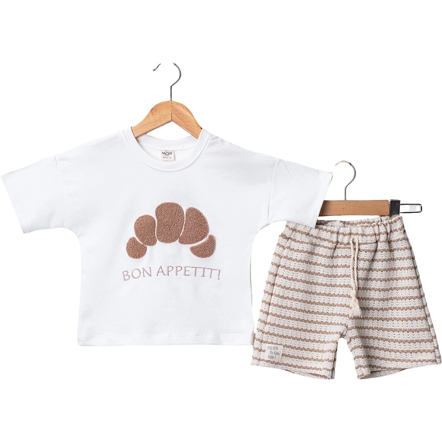 Outfit-Set Croissant Streifen