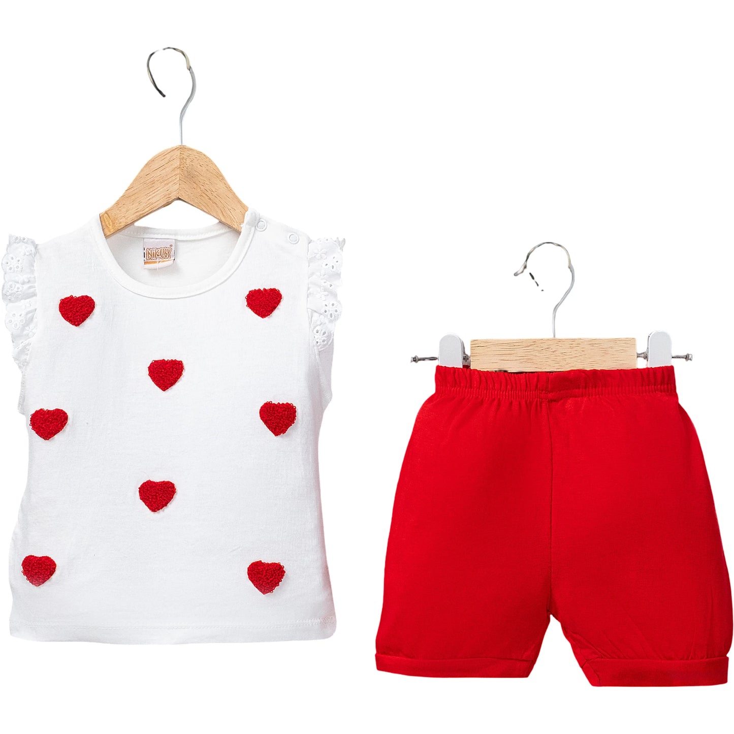 Outfit-Set Baumwolle Herzen