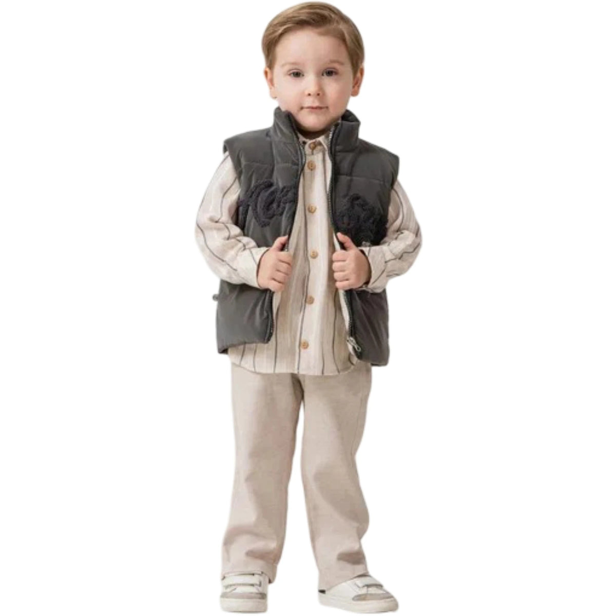 Jungen Outfit Weste Hemd